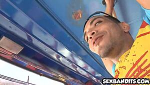 yo this freaky latina teen with braces is sucking dick like crazy!