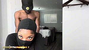 She slams that dildo in her sexy big ass then switches to real black cock for hardcore pounding