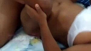 Moaning Ebony Prostitute Cums on Big Ass