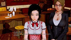 Detailed harem seductions unfold in erotic hotel game episode three