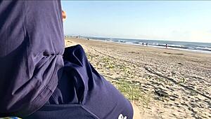 Milf Sneaks Up Jerks Big Cock in Public Then Takes Creampie Doggystyle!