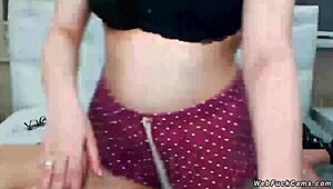 Beautiful brunette camgirl grinds wet pussy on bound lesbian girlfriend's face