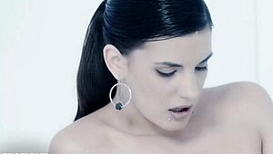 Cute Czech brunette candice luca moans as new boyfriend licks her juicy ass outdoors