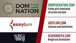 Bound teen gapes ass to mouth in rough bdsm snow anal