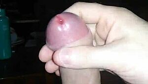 Solo trans performer strokes to climax