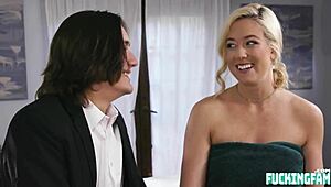 Petite shy blonde teen sophia locke kisses fucks deepthroats river lynn at holiday party