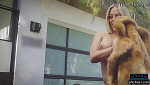 Dude, check out bubble butt bbw Alexis Texas stripping hot on the car!