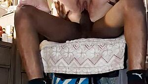 back at the trailer park... cum blasts all over my big natural tits again!