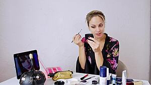 geisha cosplay roleplay with beautiful makeup and costumes