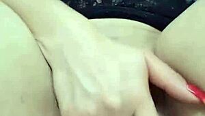 blonde latina squirts juicy on webcam fingering to wild orgasm with red nails 💦😍