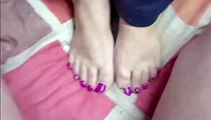 wanna see stacy's kinky milf feet drenched in stepson jizz?