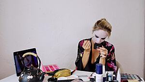 geisha cosplay roleplay with beautiful makeup and costumes