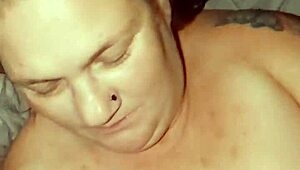 back at the trailer park... cum blasts all over my big natural tits again!