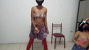 omg horny dirty latinas flashing tits then going full lesbian 🔥💦