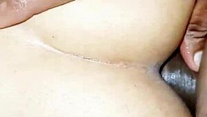 wanna watch this couple fuck wife's ass and pussy up close in bedroom?