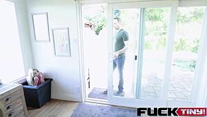 Kenzie Reeves rides big cock cowgirl in flexible hardcore teen fuck with cumshot