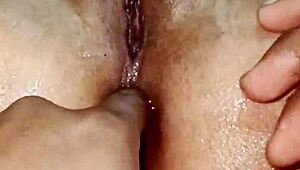 wanna watch this couple fuck wife's ass and pussy up close in bedroom?