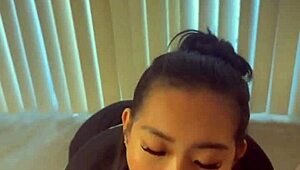 gave friend first sloppy blowjob swallowing his huge cum load fast