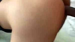 Best Friend's Big Ass Cowgirl Bounces Lead to Creampie Explosion Inside Her