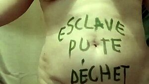 hey slave, feel those pins stinging your skin during this humiliating self-session?