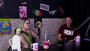 Blonde Brazilian Swingers Play BDSM Games with Toys in Lingerie