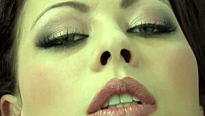 Brunette Milf Masturbates Pussy In Black Stockings And Heels