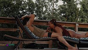 Poolside Bent Over Fuck Double Cumshots Everyone Watches