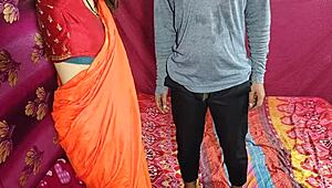 हाय क्यूट साड़ी भाभी देवर के साथ आइस मसाज से रफ चुदाई में मस्त हो गई
