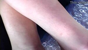 pretty blonde babe with big natural tits gives a sneaky nose job intro