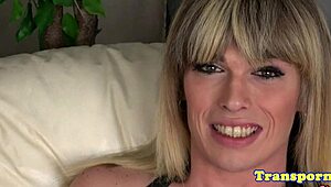 High Heeled Tgirl's Solo Masturbation Hints at Hidden Desires