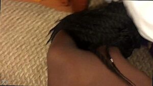 amateur black couple pounds doggystyle in close-up pov