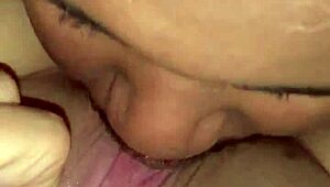 Young Stud Devours Pretty Milf's Juicy Pussy with Big Black Cock