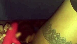 ebony milf teases with strip then deepthroats big black cock wet