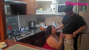 riderqueen drops her uncensored latina milf sex tape showing curvy creampie action with hubby