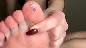 her giant soles crush tiny man helpless under massive feet