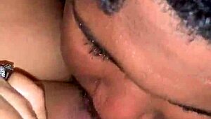 Young Stud Devours Pretty Milf's Juicy Pussy with Big Black Cock