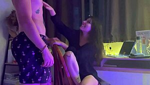 Sketching babe suddenly bent over for rough doggystyle cumshot pounding!