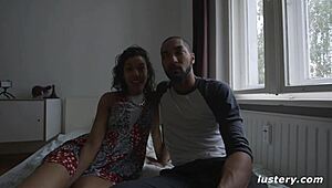 Erin submits to Matthias' monster cock riding in stockings