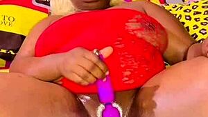 Petal's Shaved Lesbian Tease In Retro Homemade Bliss