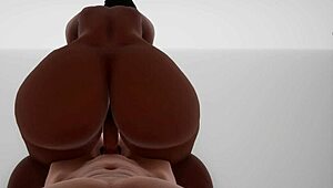 hey indra's huge black ass rides yason's monster white cock hard 😍🍑💦