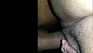 Horny black couple pounds vagina closeup in raw POV