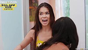 Ameena Green bends over at cookout for doggystyle pussy pounding cumshot