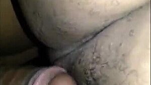 Horny black couple pounds vagina closeup in raw POV