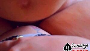 creampie floods my neighbor's juicy tight pussy so good