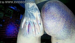 big oiled butt massage with sexy glitters ✨🍑