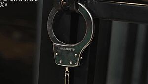 Erica Mori explores cage with submissive teen vibe