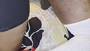 Ebony wife rips clothes for anal toy humiliation on hubby