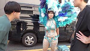 whoa, this big tit samba babe services two cocks with epic paizuri and creampies!