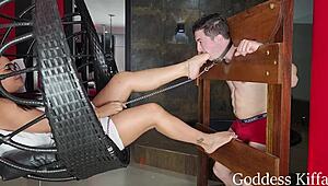 goddess kiffa, ever tried foot gagging a helpless slave on guillotine?