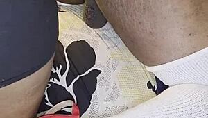 Ebony wife rips clothes for anal toy humiliation on hubby